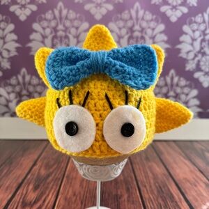 Crochet “The Simpsons” inspired Lisa/Maggie Hat